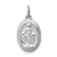 Sterling Silver Rhodium-plated Miraculous Medal