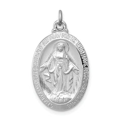 Sterling Silver Rhodium-plated Miraculous Medal