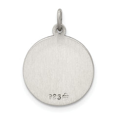 Sterling Silver 925 Our Lady of Perpetual Help Antiqued Medal Vintage Charm