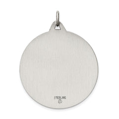 Sterling Silver St. Christopher Medal Pendant with Antiqued Finish