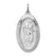 Sterling Silver Rhodium-plated St. Christopher Medal