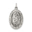 Sterling Silver Antiqued St. Christopher Medal