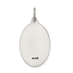 Sterling Silver 925 Antiqued St. Christopher Medal Pendant Solid and Durable Design