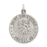 Sterling Silver Antiqued St. Christopher Basketball Medal