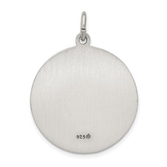 Sterling Silver 925 Saint Anthony Medal with Antiqued Finish, Solid and Vintage Style