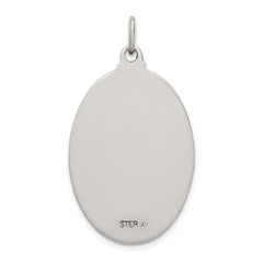 Sterling Silver 925 Saint Anthony Medal with Antiqued Finish Solid Die-Struck Design