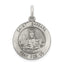 St. Barbara Medal in Sterling Silver, 26mm Antiqued - Sophia Jewelers