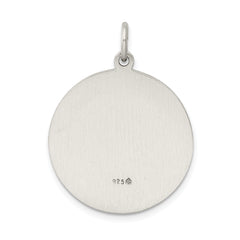 Sterling Silver 925 St. Jude Medal Pendant Engravable Vintage Charm