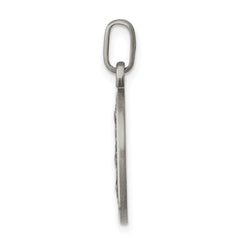 Sterling Silver Engravable Saint Michael Pendant with Antiqued Finish