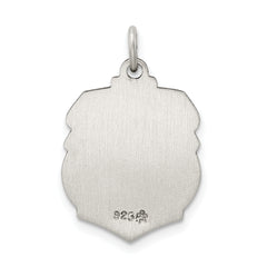 Sterling Silver 925 St. Michael Medal Engravable Antiqued Finish