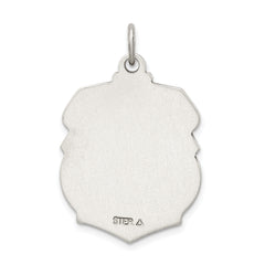 Sophia Jewelers Sterling Silver St. Michael Medal Pendant with Antiqued Diamond Cut Finish