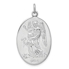 Sterling Silver Reversible St. Michael Pendant with Vermeil Accent