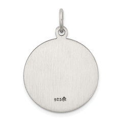 Sterling Silver 925 Men's Antiqued Guardian Angel Pendant Solid & Vintage Inspired