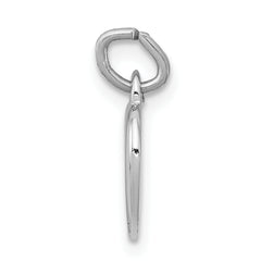 Sterling Silver 925 Cross in Heart Charm with Gold Vermeil Accent