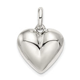 Sterling Silver Puffed Heart Charm