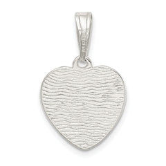 Sophia Jewelers Sterling Silver Heart Pendant with Polished Anti-Tarnish Finish