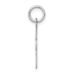 Sterling Silver 925 #1 Mom Charm Rhodium-Plated Polished Finish