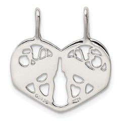Sterling Silver 925 Mother-Daughter Break Apart Charm Polished Duo