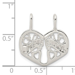 Sterling Silver 925 Mother-Daughter Break Apart Charm Polished Duo