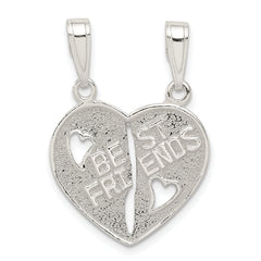 Sterling Silver Best Friends Break apart Heart