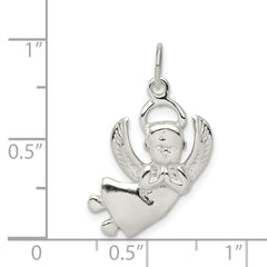 Sterling Silver 925 Angel Charm with Polished Anti-Tarnish Finish