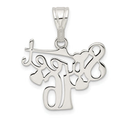 Sterling Silver Sweet 16 Pendant with Polished Anti-Tarnish Finish