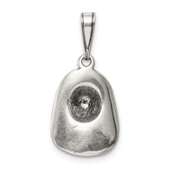 Sterling Silver 925 Men's Antiqued Fireman's Helmet Charm