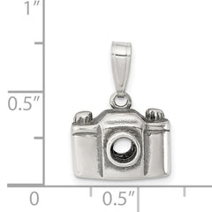 Sterling Silver 3D Antiqued Camera Charm Elegant Vintage Inspired