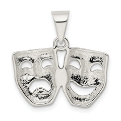 925 Sterling Silver Comedy/Tragedy Charm with Polished Anti-Tarnish Finish