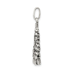 Sterling Silver 925 Christmas Tree Charm Antique Vintage Inspired