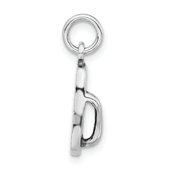 Sterling Silver 925 Women's Sandal Charm with Polished 3D Design