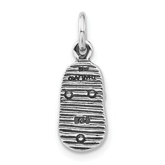 Sterling Silver 925 Women's Sandal Charm with Polished 3D Design
