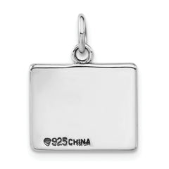 Sterling Silver 925 Times Square Charm with Polished Marcasite Detailing