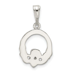 Sterling Silver 925 Claddagh Charm with Polished Anti-tarnish Finish