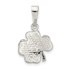Sophia Jewelers Sterling Silver 4-Leaf Clover Charm with Polished Anti-Tarnish Finish