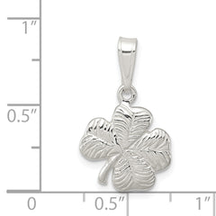 Sophia Jewelers Sterling Silver 4-Leaf Clover Charm with Polished Anti-Tarnish Finish