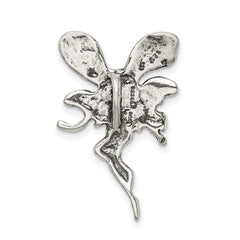Sophia Jewelers Sterling Silver Antiqued Fairy Pendant Vintage-Inspired Charm