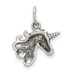 Sophia Jewelers Sterling Silver Antiqued Unicorn Charm Vintage Pendant
