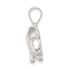 Sterling Silver 925 Pig Charm with Polished Finish and Anti-Tarnish Coating