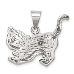 Sophia Jewelers 925 Sterling Silver Antiqued Tiger Charm Pendant