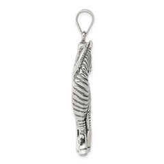 Sterling Silver 925 Antiqued Zebra Pendant for Men by Sophia Jewelers