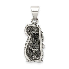 Men's 925 Sterling Silver Antiqued Squirrel Charm Pendant by Sophia Jewelers