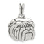 Sterling Silver Antiqued Bulldog Charm