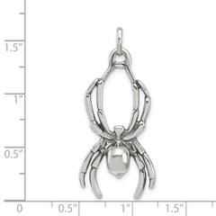 Sophia Jewelers Vintage Men's 925 Sterling Silver Antiqued Spider Pendant