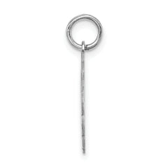 Sophia Jewelers Sterling Silver Rhodium-Plated Letter M Pendant Elegant Charm