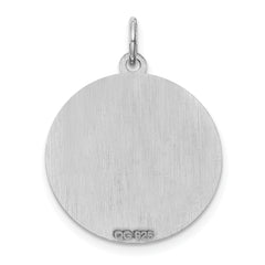 Sterling Silver Rhodium-Plated Initial N Charm Elegant and Themed