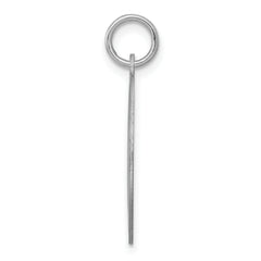 Sterling Silver Rhodium-Plated Initial O Charm Elegant Themed Pendant