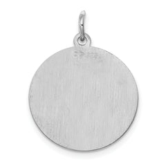 Sterling Silver Rhodium-Plated Initial O Charm Elegant Themed Pendant