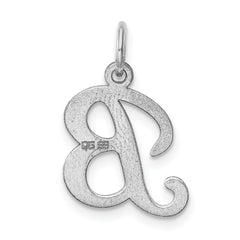 Sophia Jewelers Sterling Silver B Initial Charm Rhodium-Plated Elegance