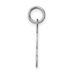 Sterling Silver Rhodium-Plated Initial D Charm with Elegant Design